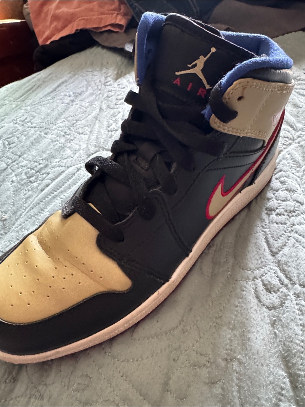 Nike Air Jordan 1 Mid men’s Sneakers - Black/Gold/Blue/Red